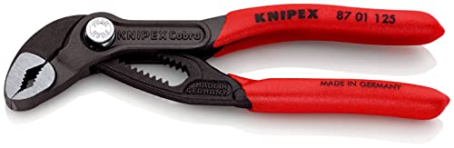 Detalle de KNIPEX Cobra Hightech-Wasserpumpenzange auf SB-Karte 87 01 125 SB – präzise, selbstklemmend, langlebig