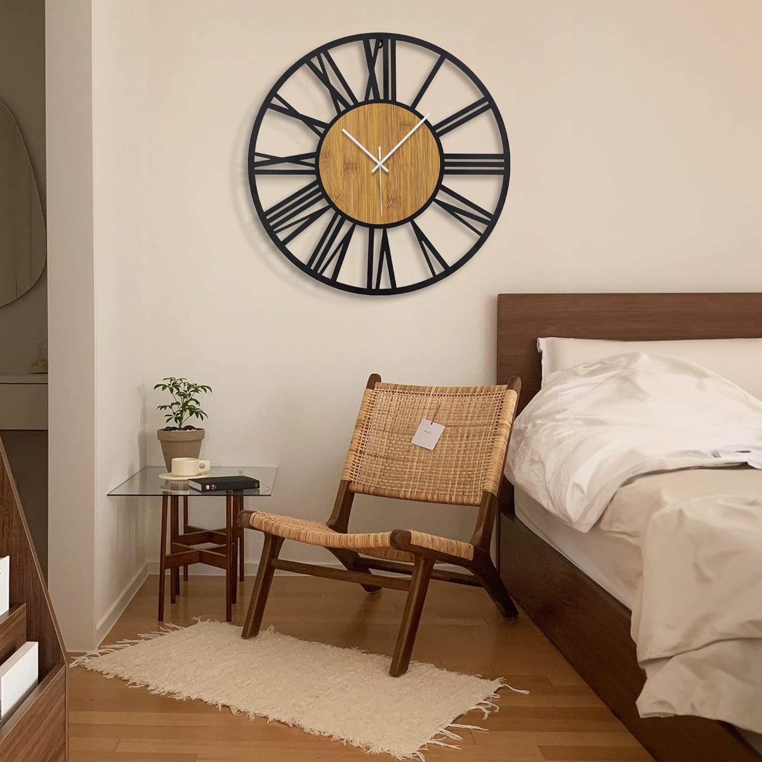 Thumbnail 4 de HAITANG - Elegante Reloj de Pared de Madera Negra ⏰