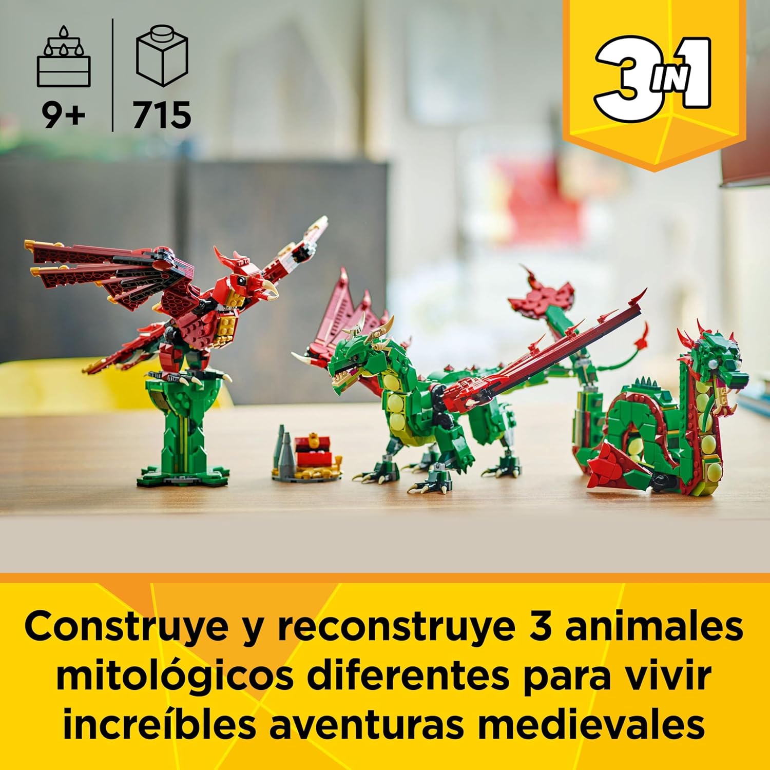 Thumbnail 1 de LEGO Creator 3 en 1 31161 Dragón medieval