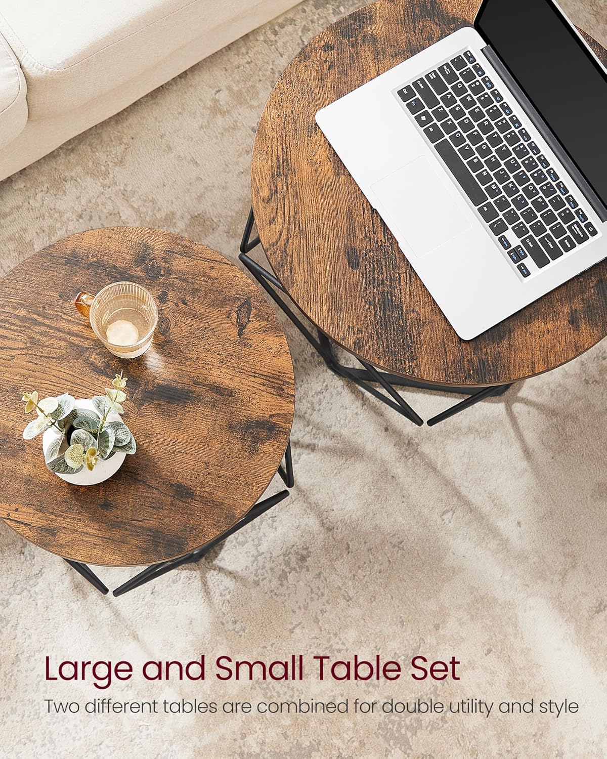 Thumbnail 6 de VASAGLE coffee tables set of 2 LET040B01
