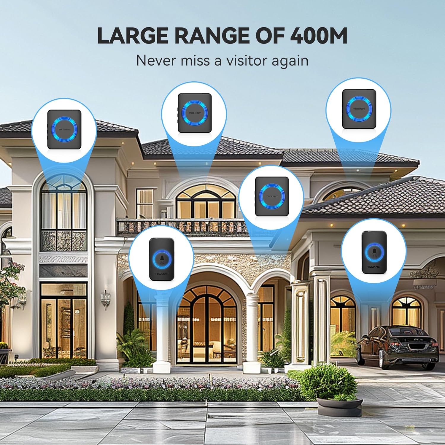 Thumbnail 5 de TECKNET Doorbell System 400m Range