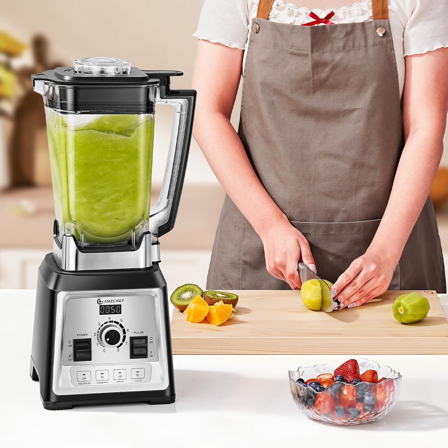 Thumbnail 5 de AMZCHEF Blender Professionnel 2000W 🍹