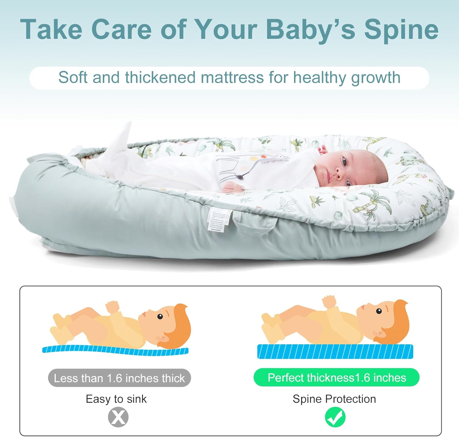 Thumbnail 4 de Wdmiya Baby Nest Pod for Newborn 0-12 Months Dinosaurs