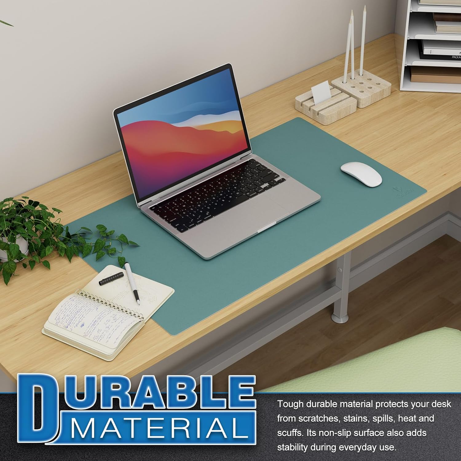 Thumbnail 4 de K KNODEL Small Office leather-look desk mat (60x35cm) – green
