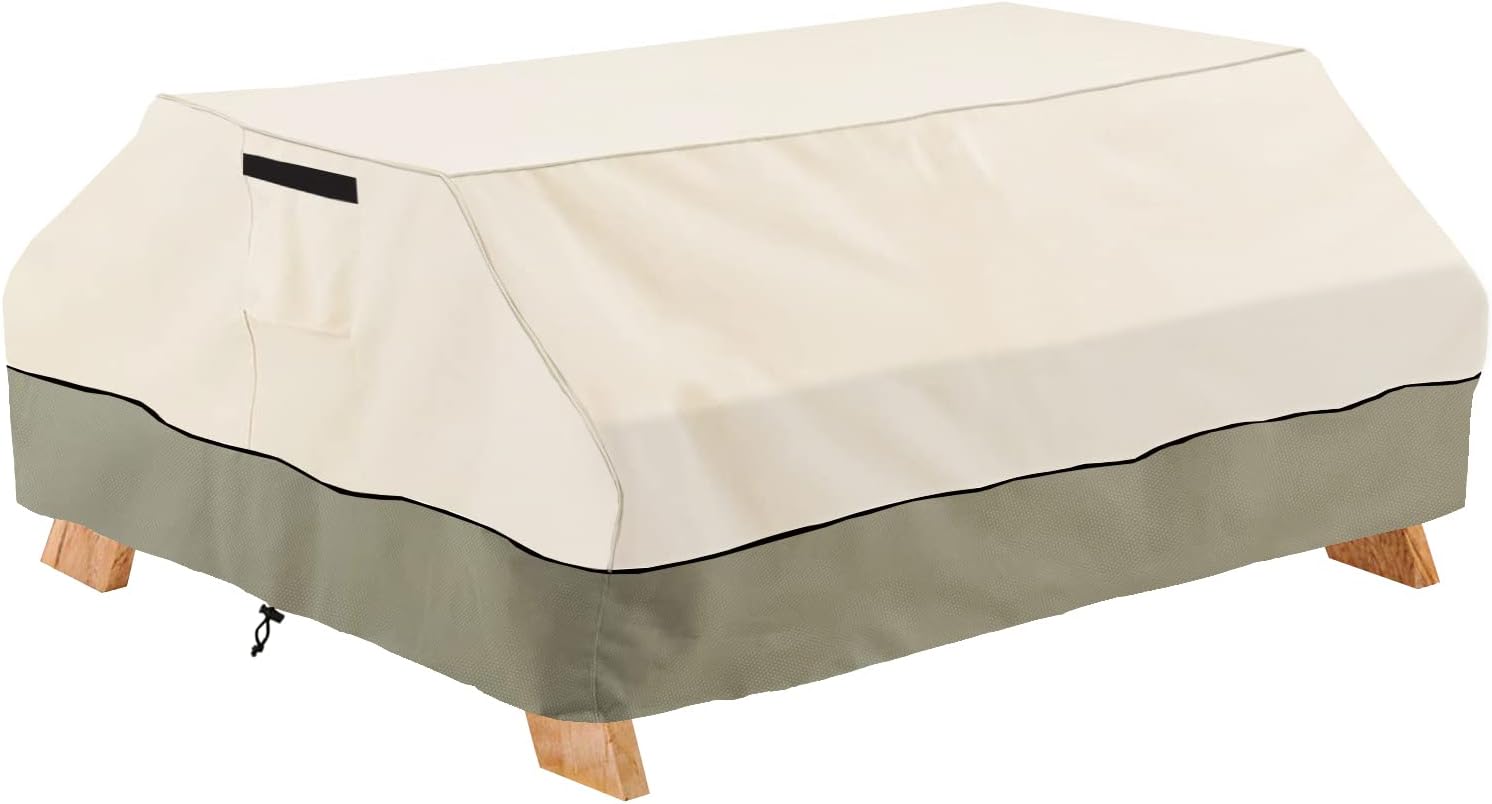 Detalle de Bitubi YCZZ-1003-MB-72 Picnic Table Cover, 600D Oxford, Beige, 70/72-Inch