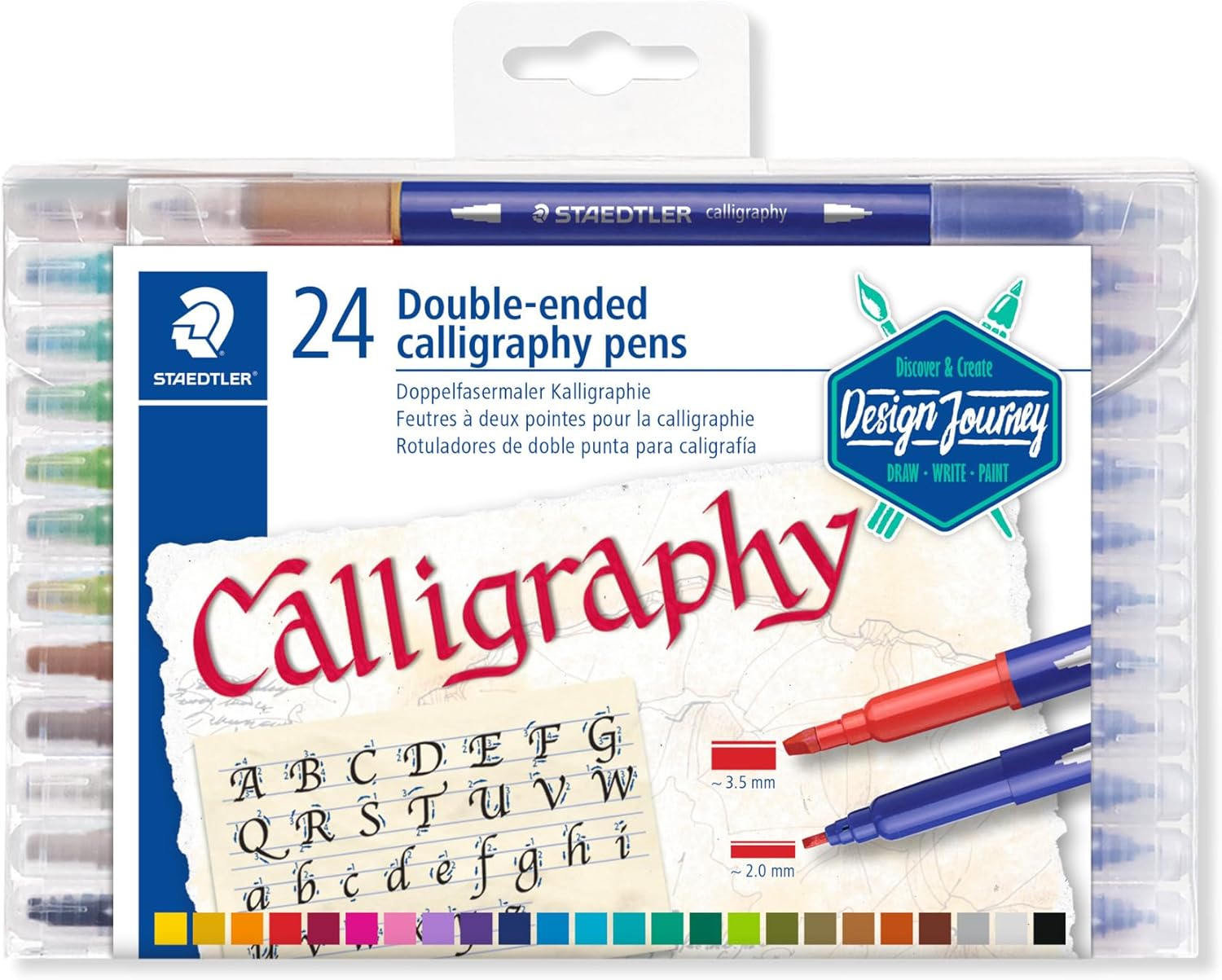 Thumbnail 5 de STAEDTLER 3004 TB12 Doppelfasermaler Handlettering – 12 leuchtende Farben, feine Spitze und Pinselspitze