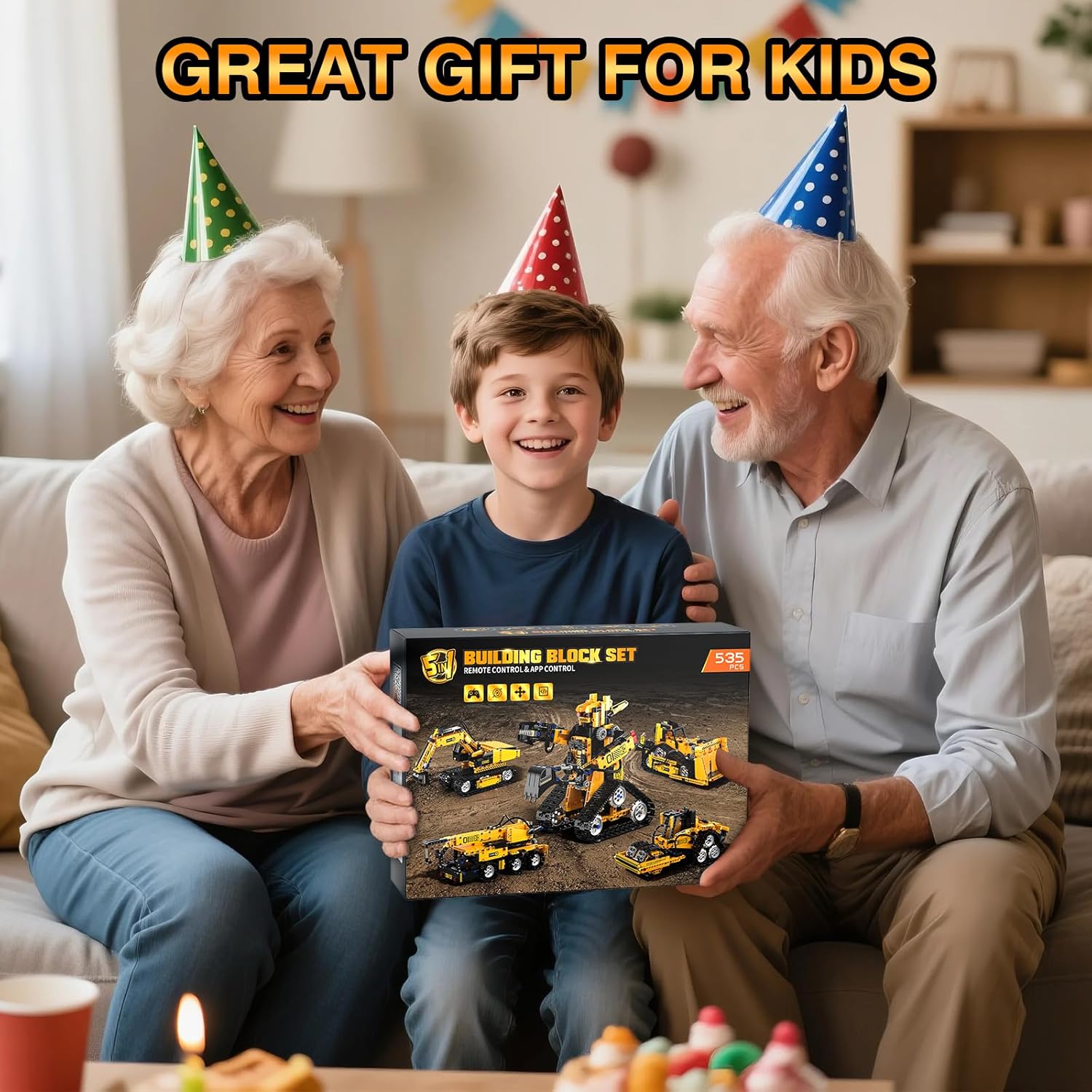 Thumbnail 6 de Technic Robot Building Sets 535PCS 5-in-1 RC Robot & Car (Remote and App Controlled, USB rechargeable)