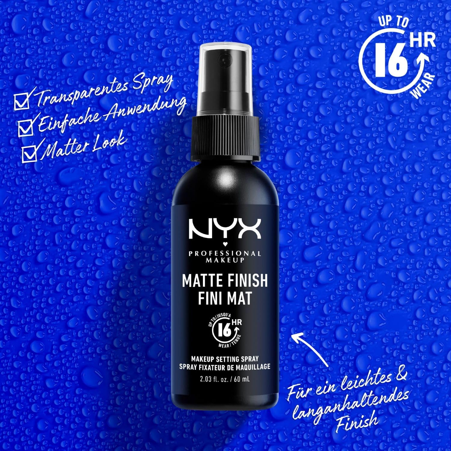 Thumbnail 2 de NYX Professional Makeup Setting Spray mit mattem Finish (vegane Formel), Fixierspray für flüssiges und pudriges Make-up, 60 ml