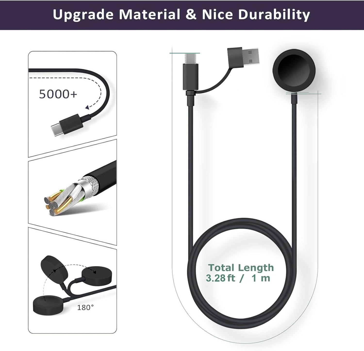 Thumbnail 3 de PDKUAI Wireless Charging Cable Dock for Galaxy Watch Series