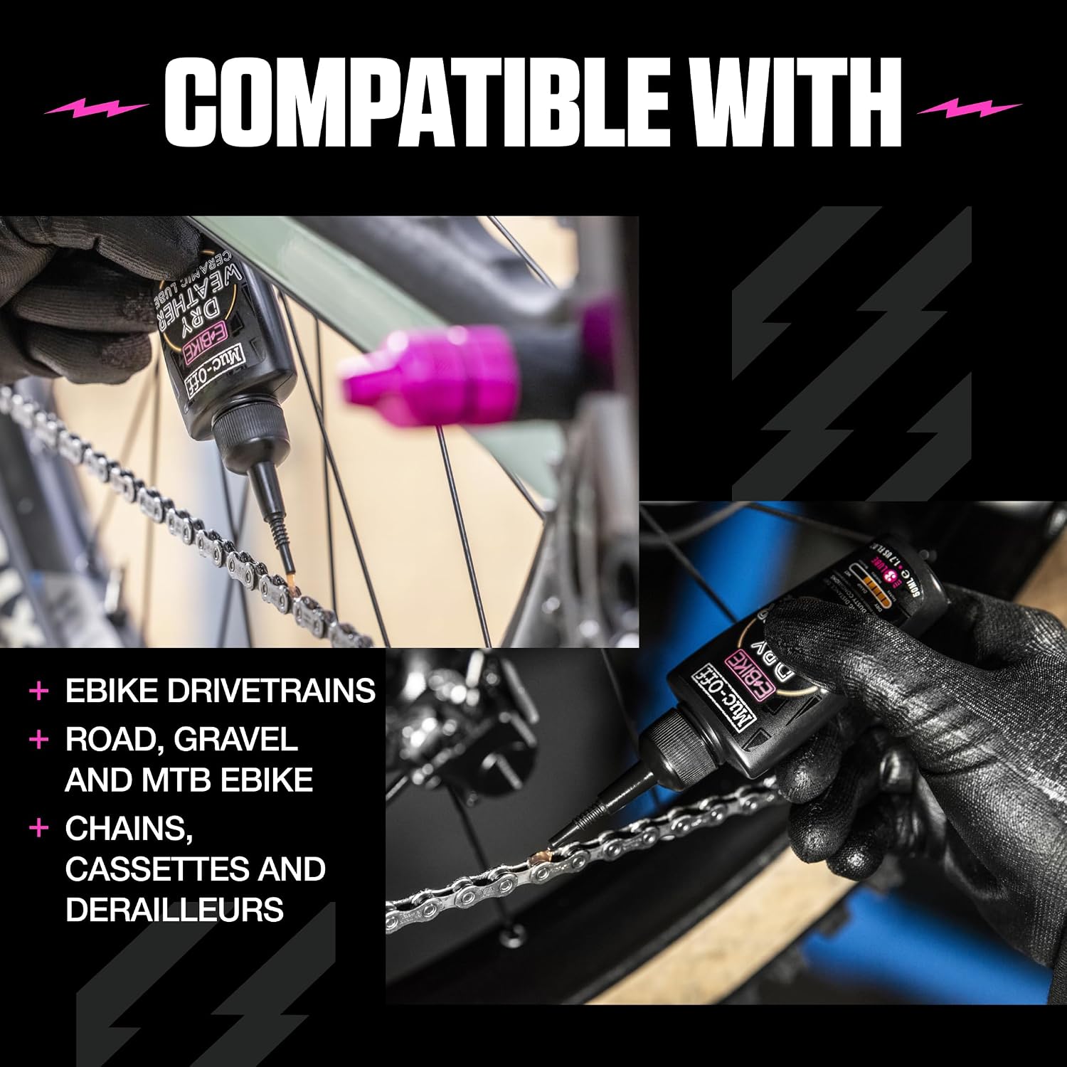 Detalle de Muc-Off eBike Dry Chain Lube 50ml, Ceramic Lubricant for Dry Weather