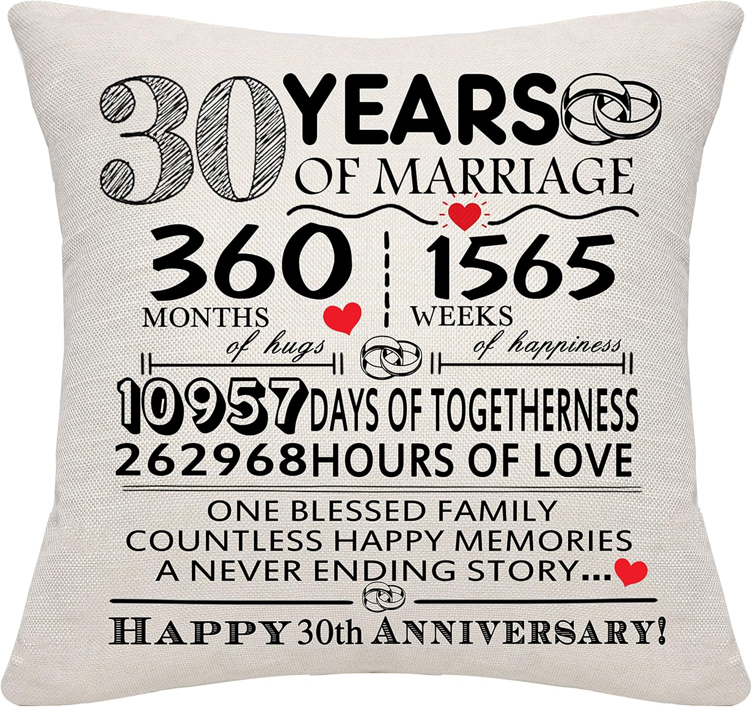 Thumbnail 4 de Bommex 28 Years of Marriage Cushion Cover for 28th Wedding Anniversary Keepsake