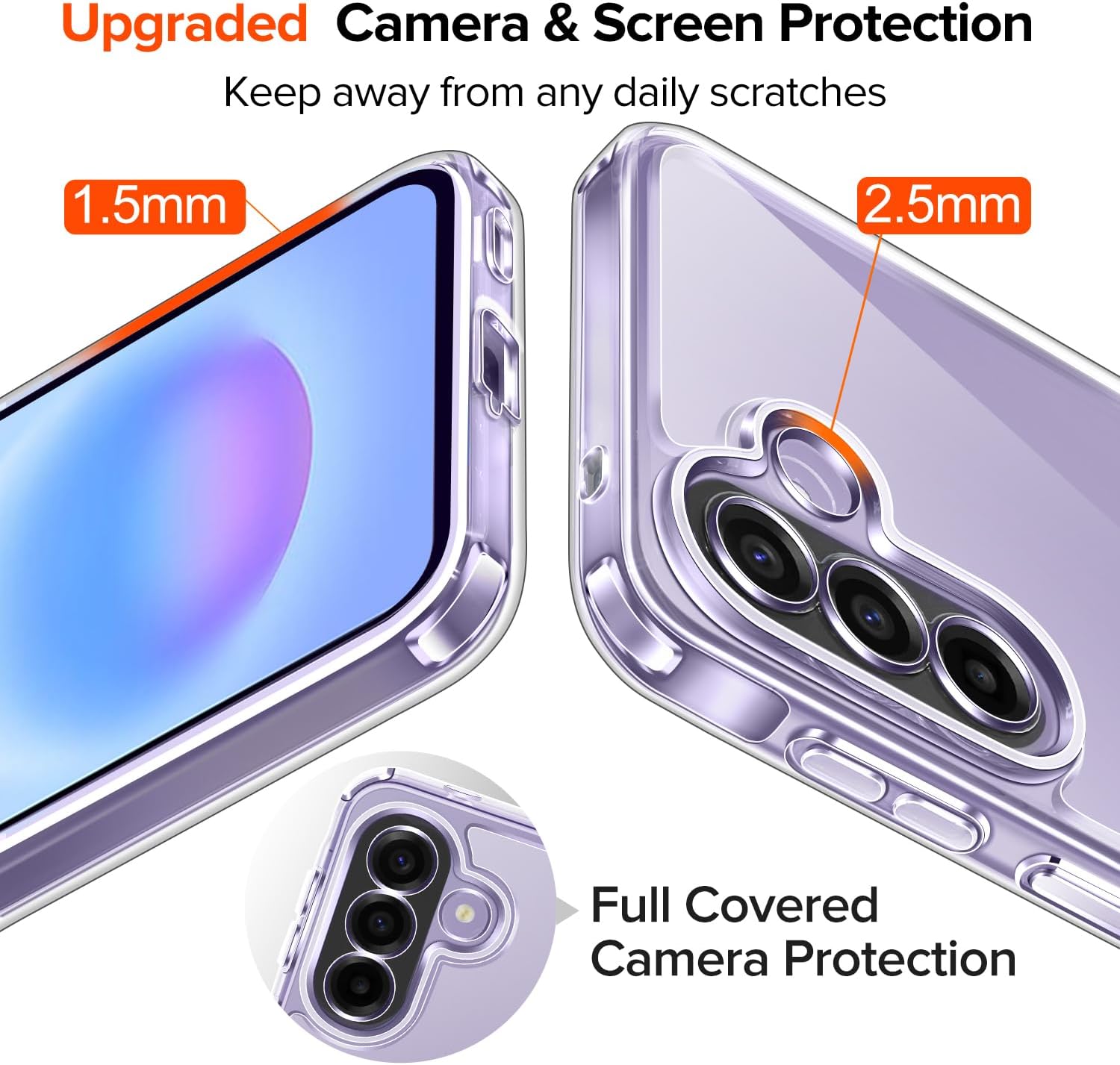 Thumbnail 3 de iVoler Cover Trasparente per Samsung Galaxy A57 5G + 2x Pellicola in Vetro Temperato – Protezione Militare e Anti-ingiallimento