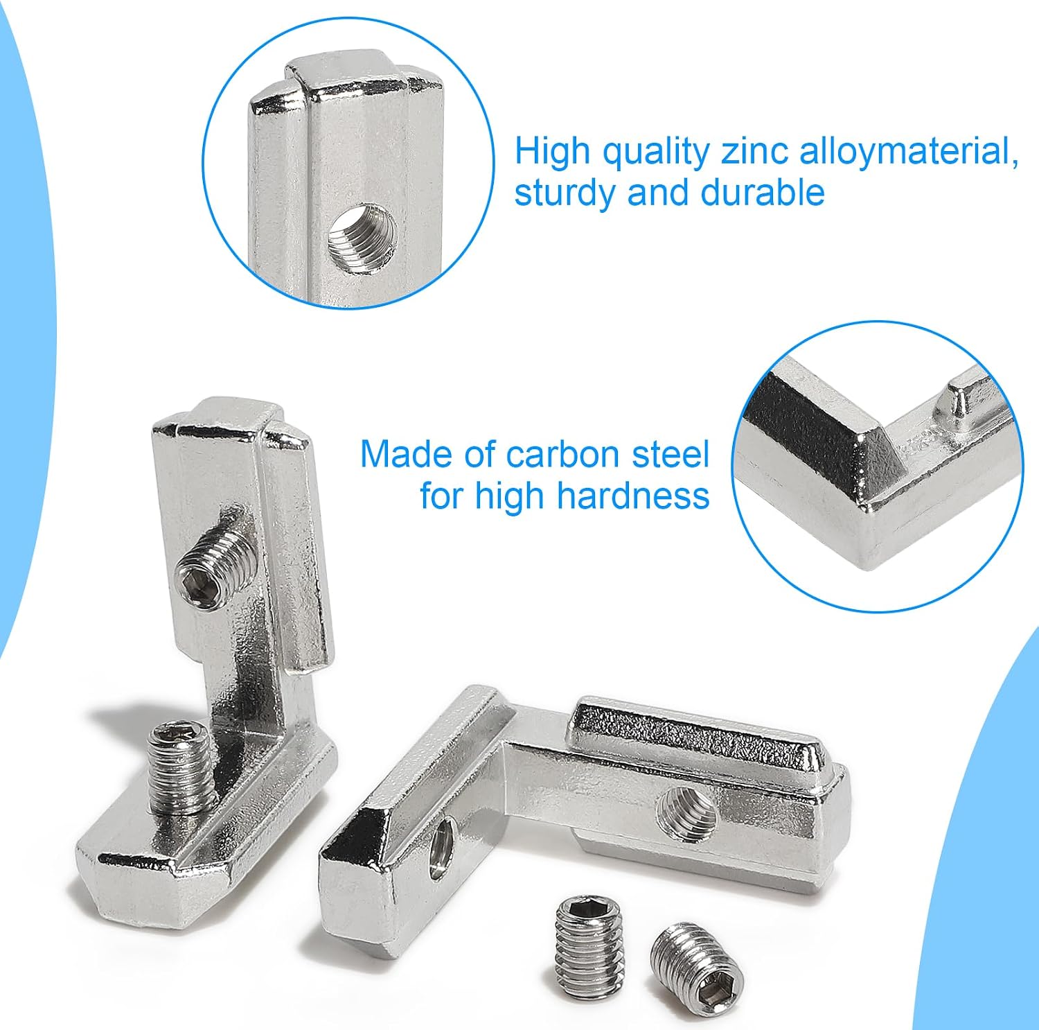 Thumbnail 6 de SUPAWAY Innenwinkel Winkelverbinder 80 Stück für 30er Aluminiumprofile, EU-2020/ EU-3030