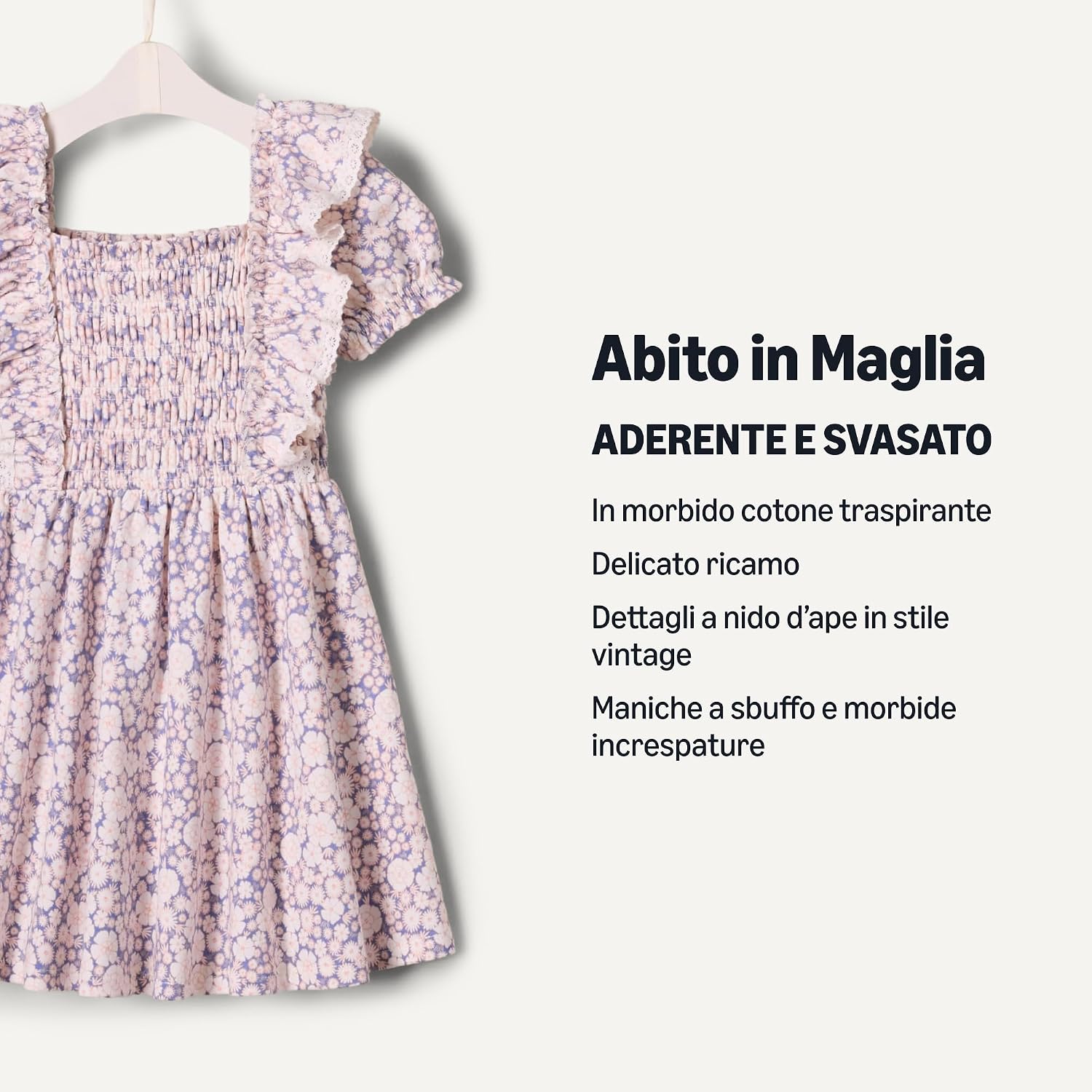 Thumbnail 2 de Amazon Essentials Bimba 0-24 Abito in Maglia Ricamata: stile vintage e comfort morbido