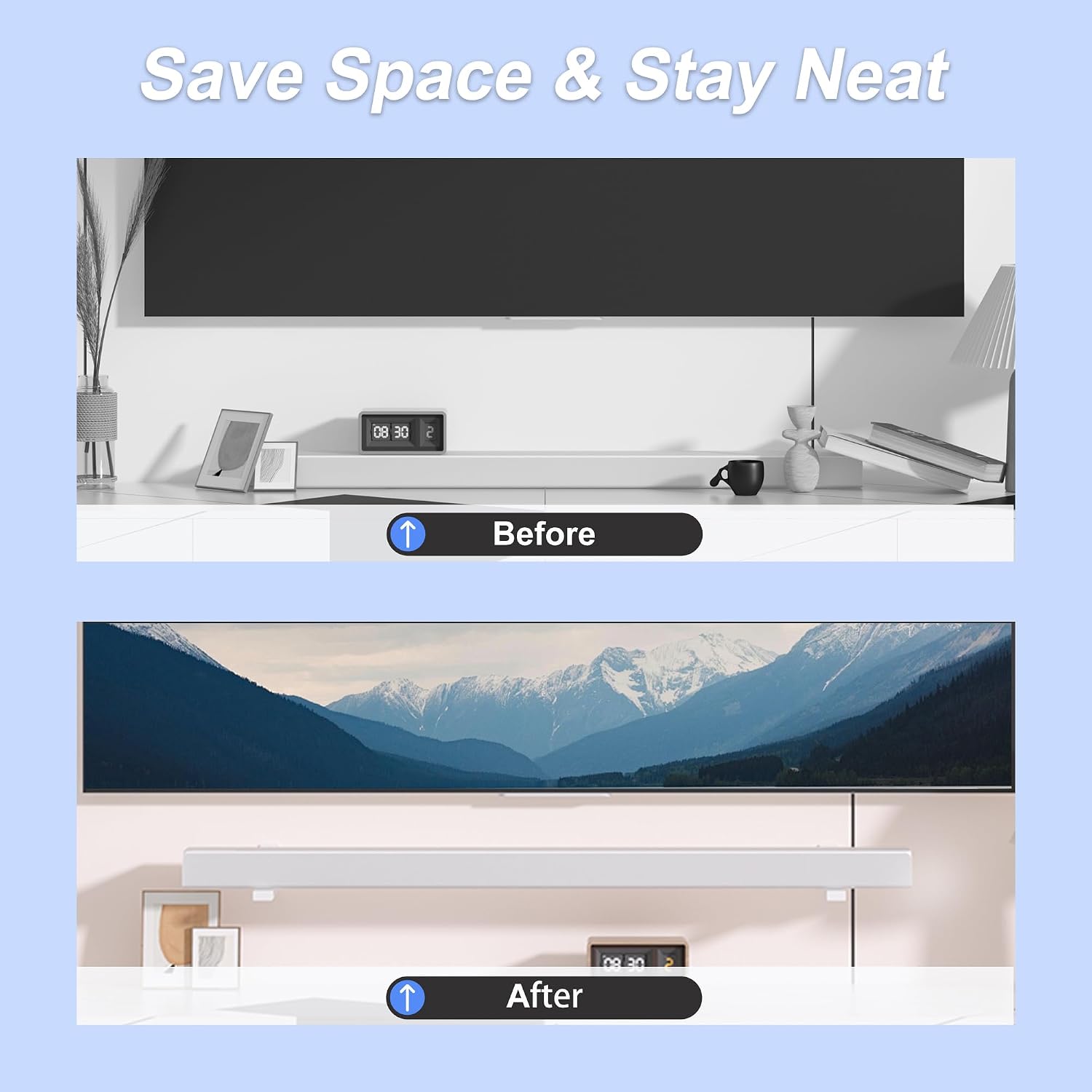 Detalle de suptek Sound Bar Wall Mounted Bracket SPLK201W — White