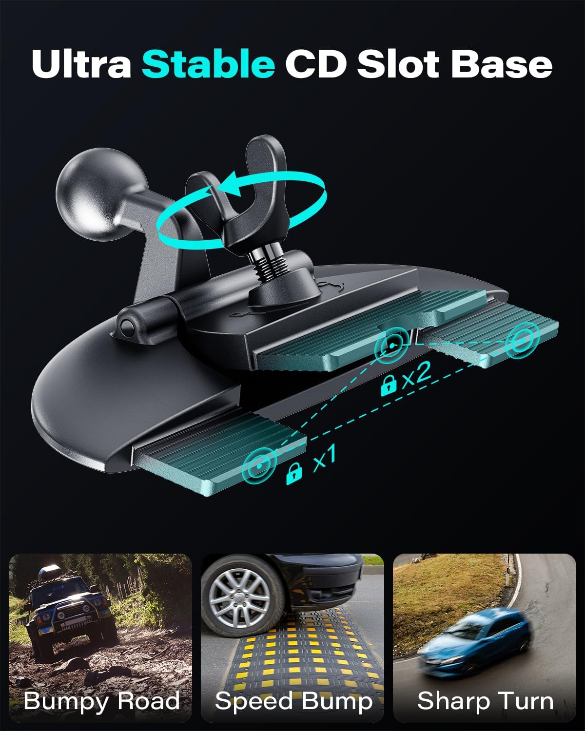 Thumbnail 6 de 1Zero for MagSafe CD Phone Holder 17-magnet car mount
