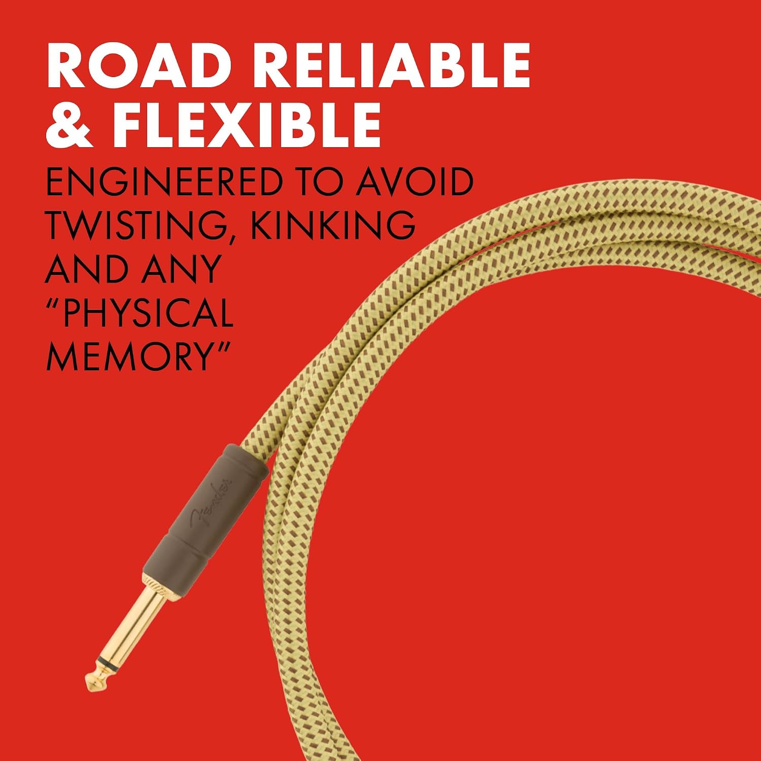Detalle de Fender instrument cable, Black Tweed