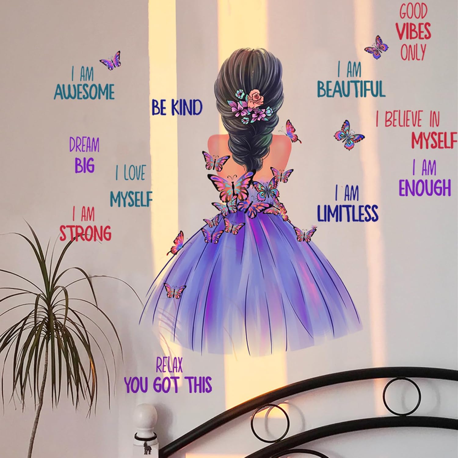 Thumbnail 1 de Purple Girl Wall Stickers 30x80 cm