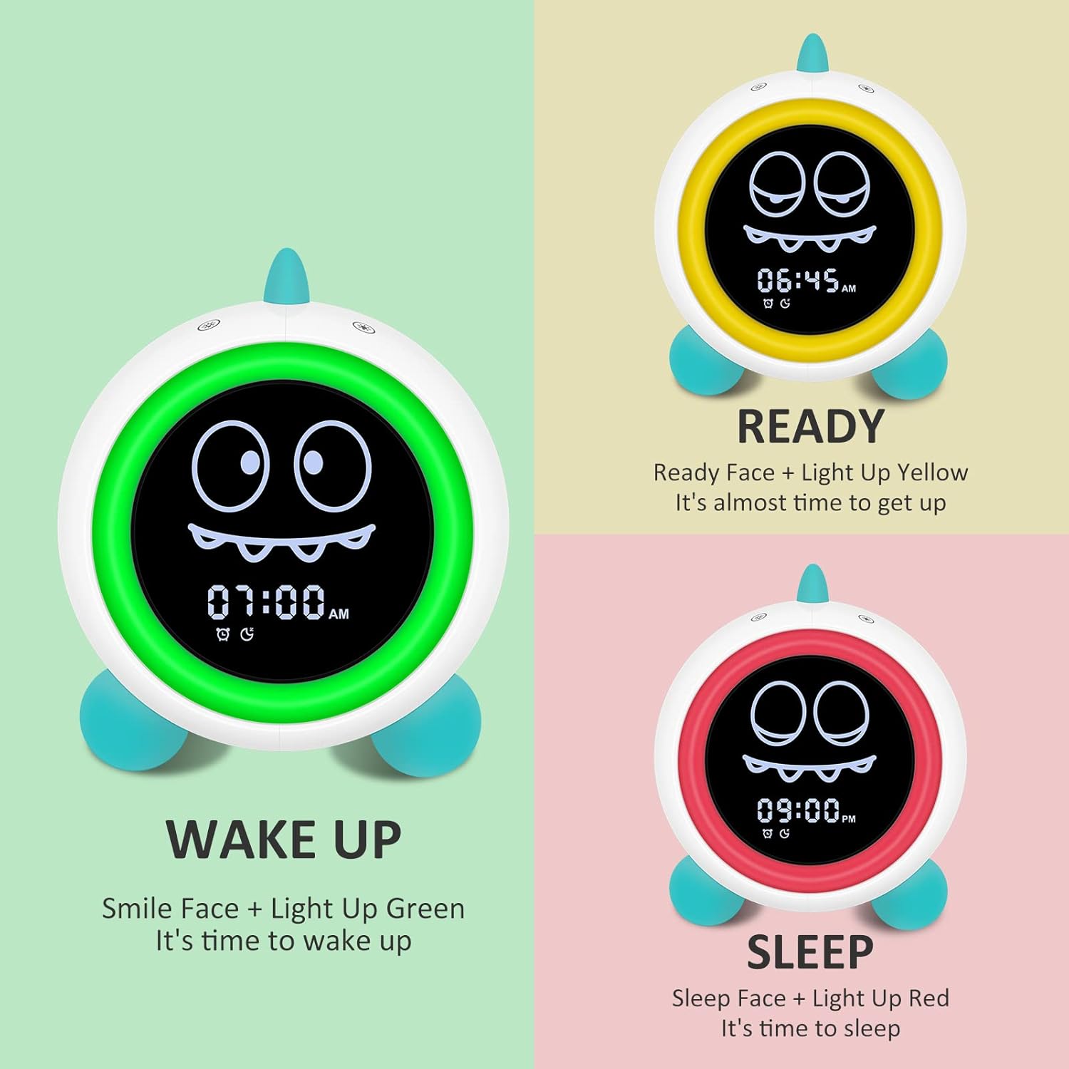 Thumbnail 1 de H-chin Kids Alarm Clock toddler sleep trainer with night light 🕰