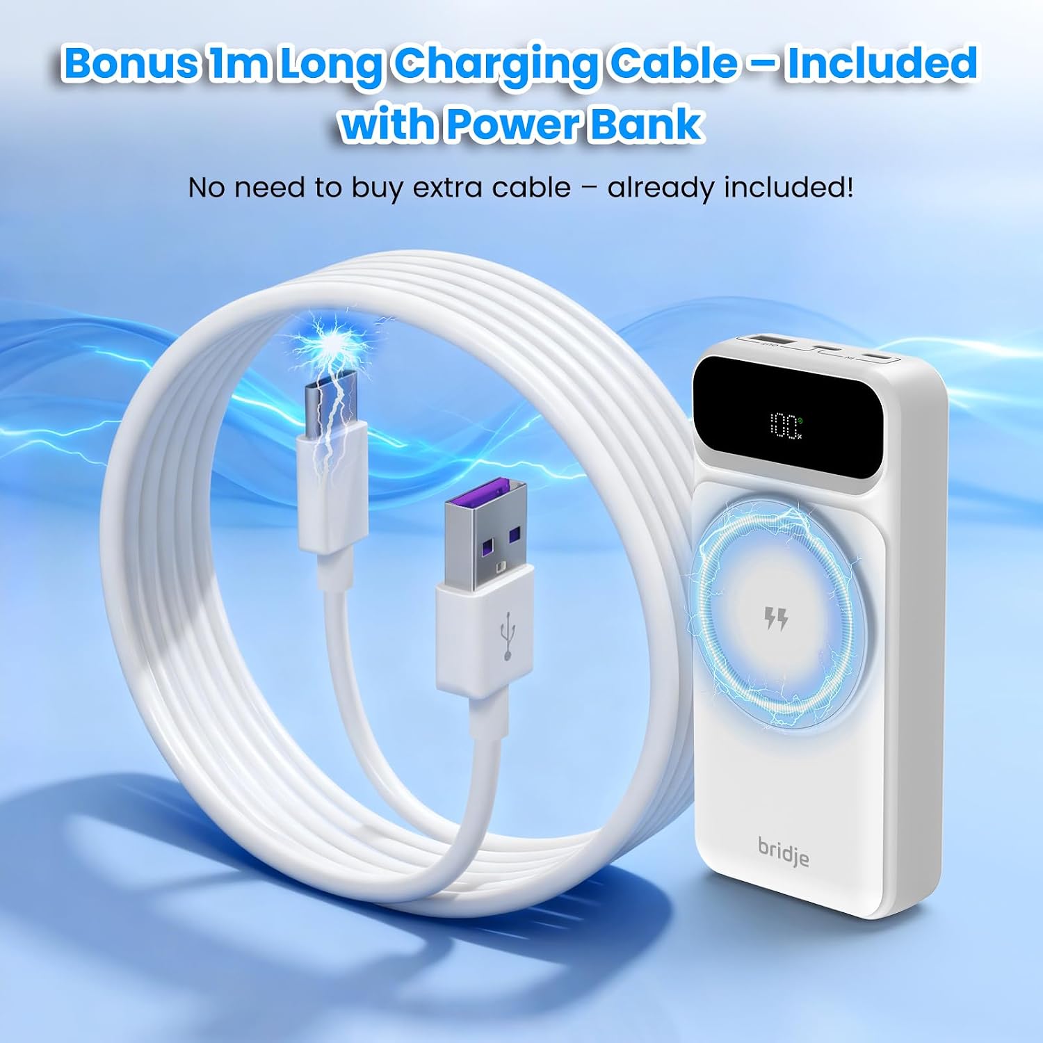 Thumbnail 5 de Bridje Magnetic Power Bank 20000mAh wireless charger