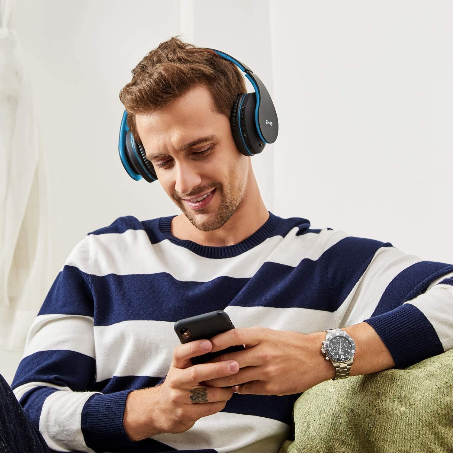 Thumbnail 1 de ZIHNIC Bluetooth Headphones 14h battery