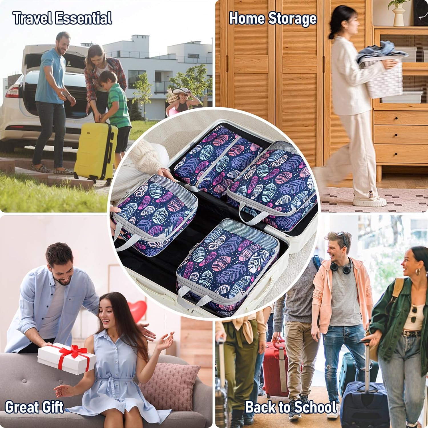Thumbnail 6 de Compression Packing Cubes for Travel – 5-Piece Set