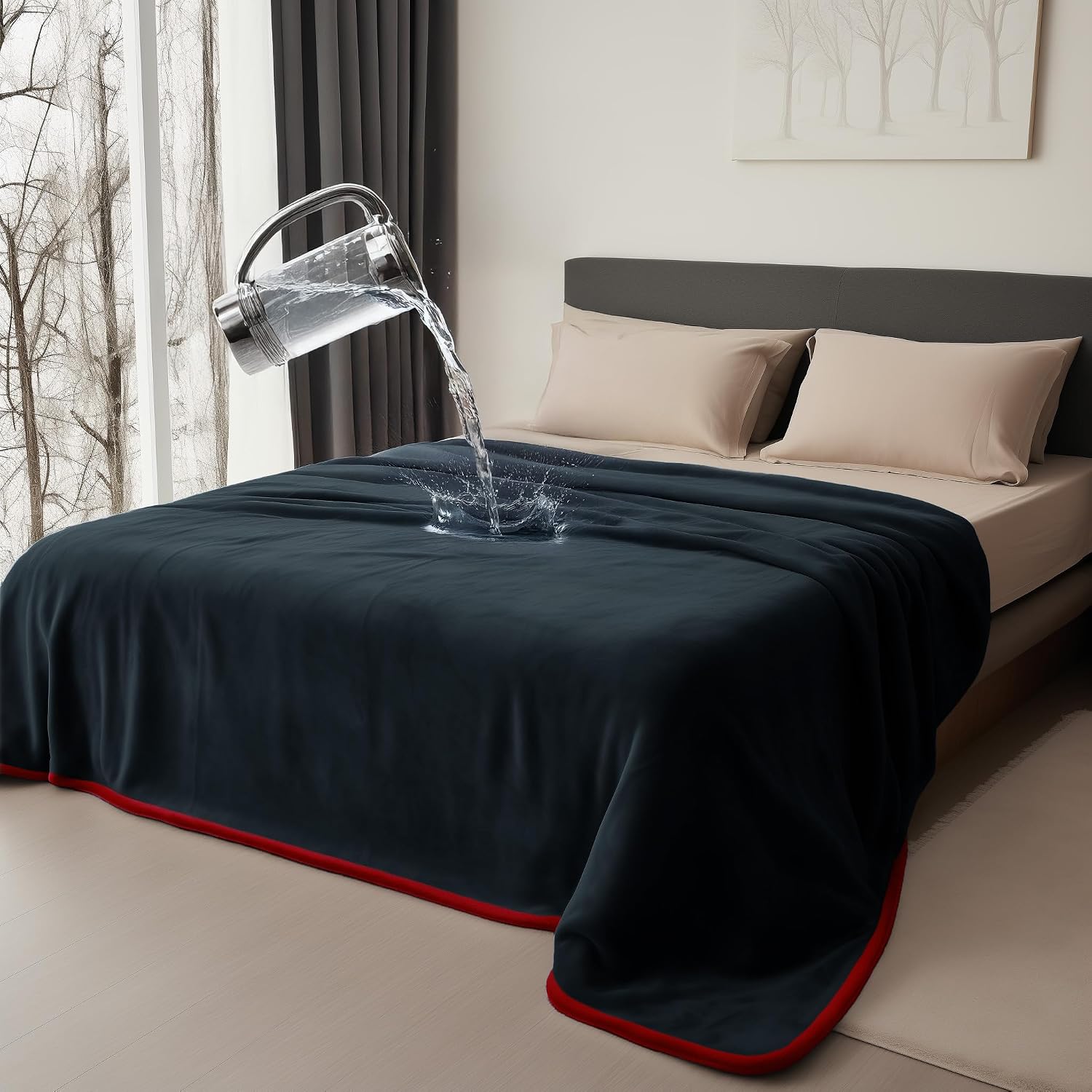 Thumbnail 6 de Bedding Aid Queen Size Waterproof Blanket – Stain-Proof, Spill-Proof Flannel Blanket