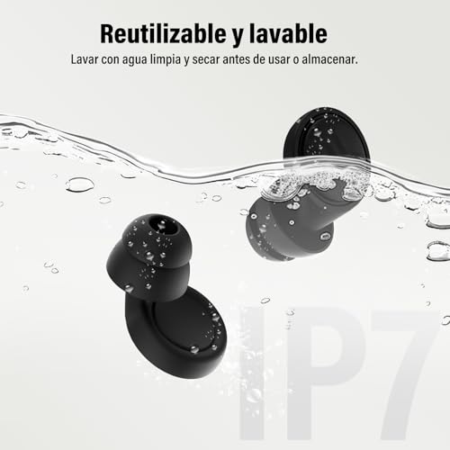 Thumbnail 5 de Tapones oidos ruido dormir, tapones oidos cancelacion de ruido Reutilizables con 7 pares de almohadillas de silicona, tapones para dormir para estudiar, concentrarse, viajar y asistir a conciertos