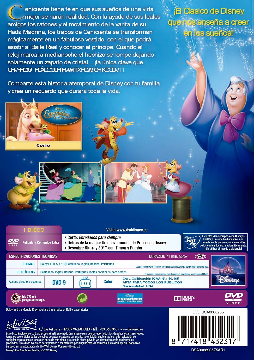 Thumbnail 1 de Divisa HV La Cenicienta DVD