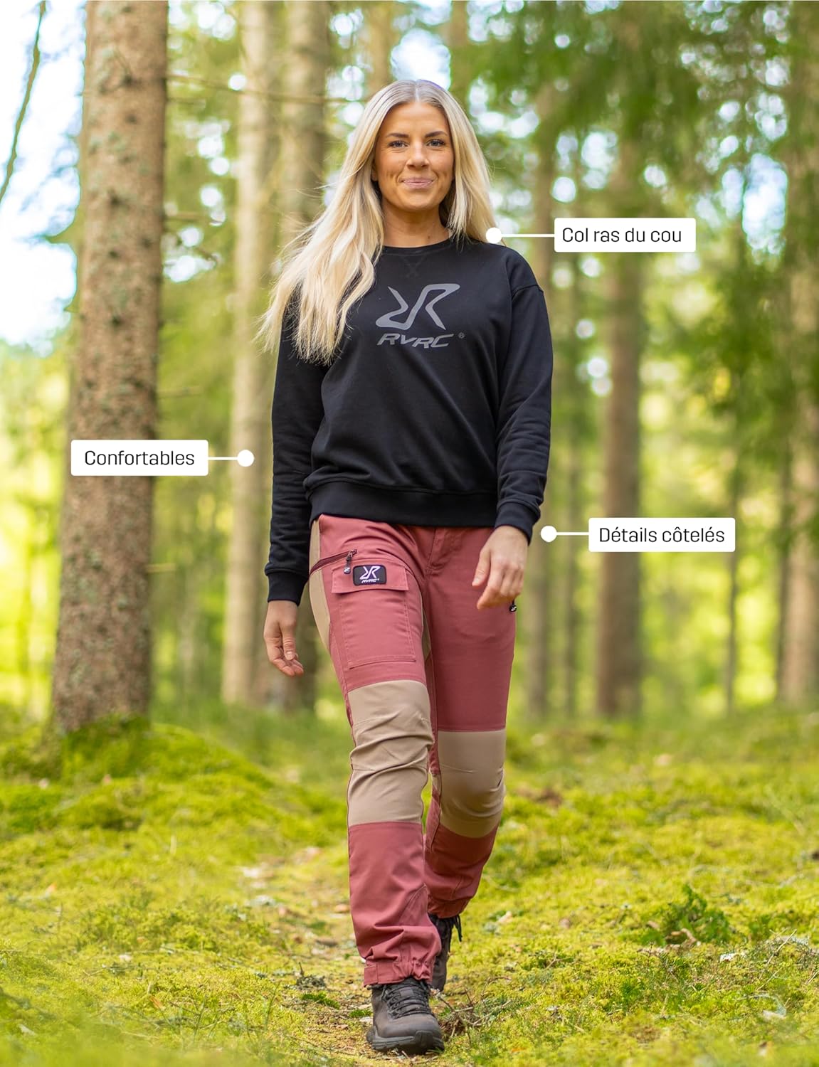 Thumbnail 5 de RevolutionRace RVRC Sweatshirt pour Femme – Sweat sans capuche, confort quotidien