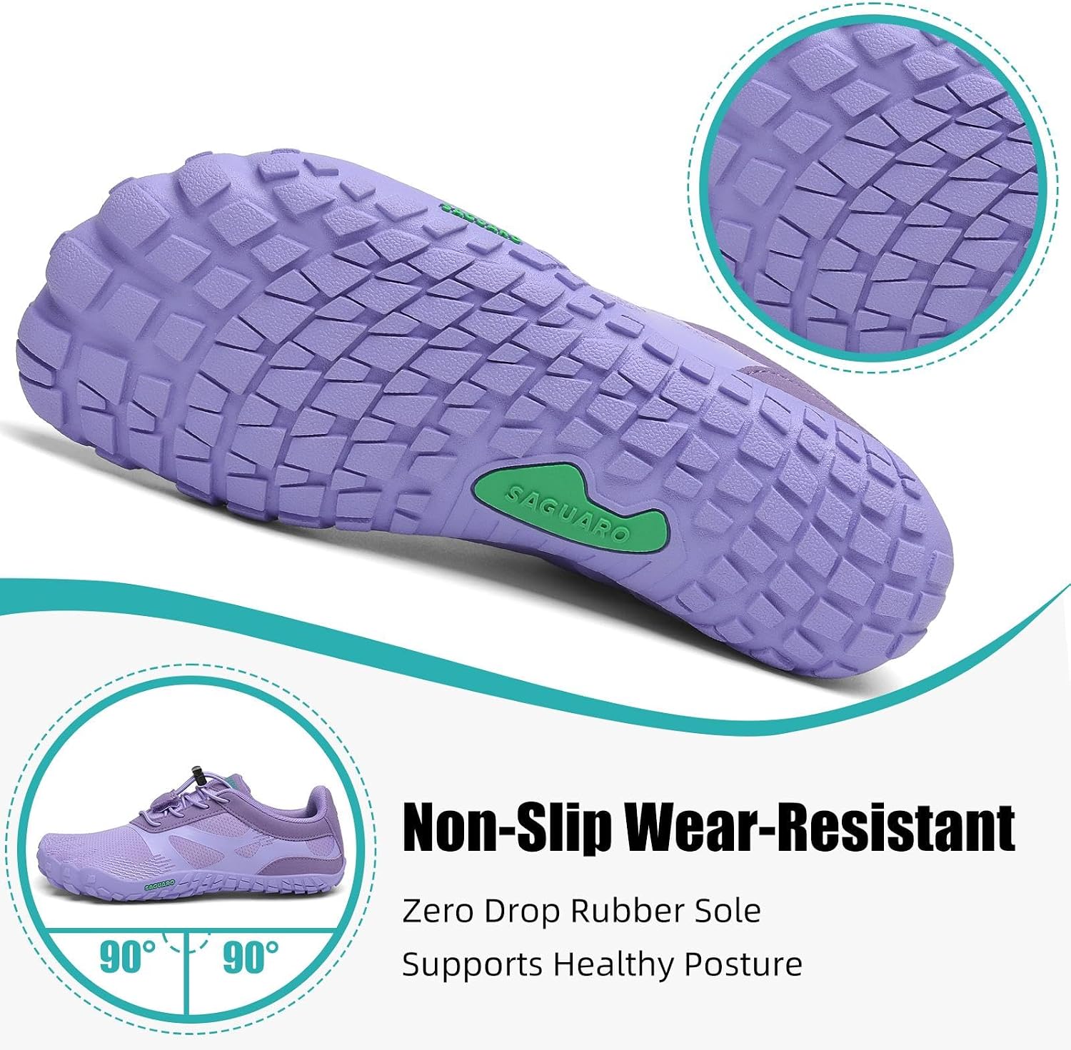 Detalle de SAGUARO Barefoot Shoes: Minimalist Trail Runner with Wide Toe Box and Zero Drop