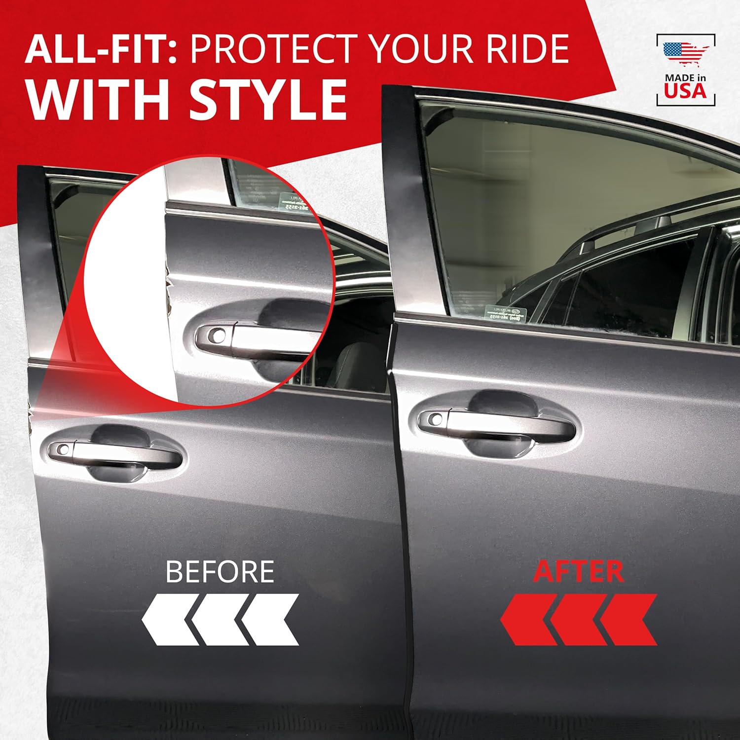 Detalle 2 de All-Fit Automotive Car Door Edge Protector – Universal 10 Ft DIY Edge Trim for Scratches & Dings (Black)