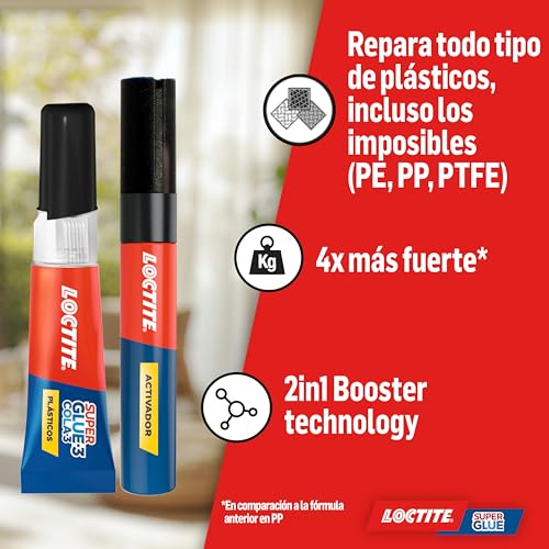 Thumbnail 2 de Loctite Super Glue-3 Plásticos: pegamento instantáneo transparente para PP, PE y PTFE (2 g/4 ml)