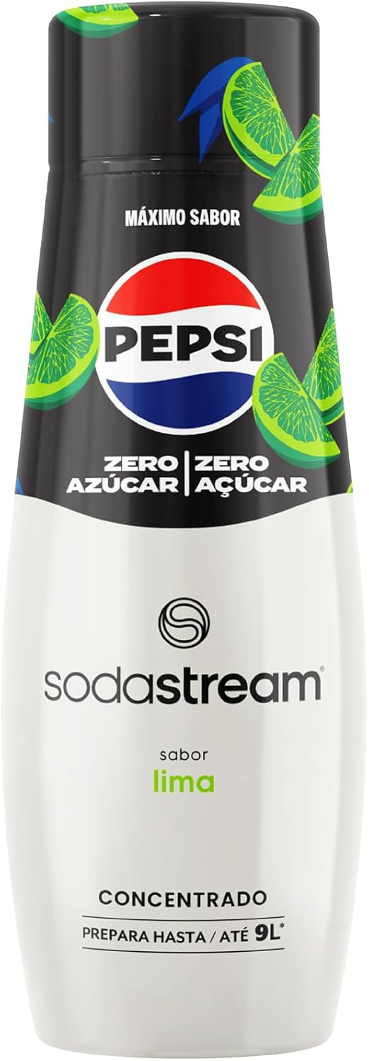 Pepsi Zero Lima Concentrado para SodaStream, Sin Azúcar, 440 ml 🥤