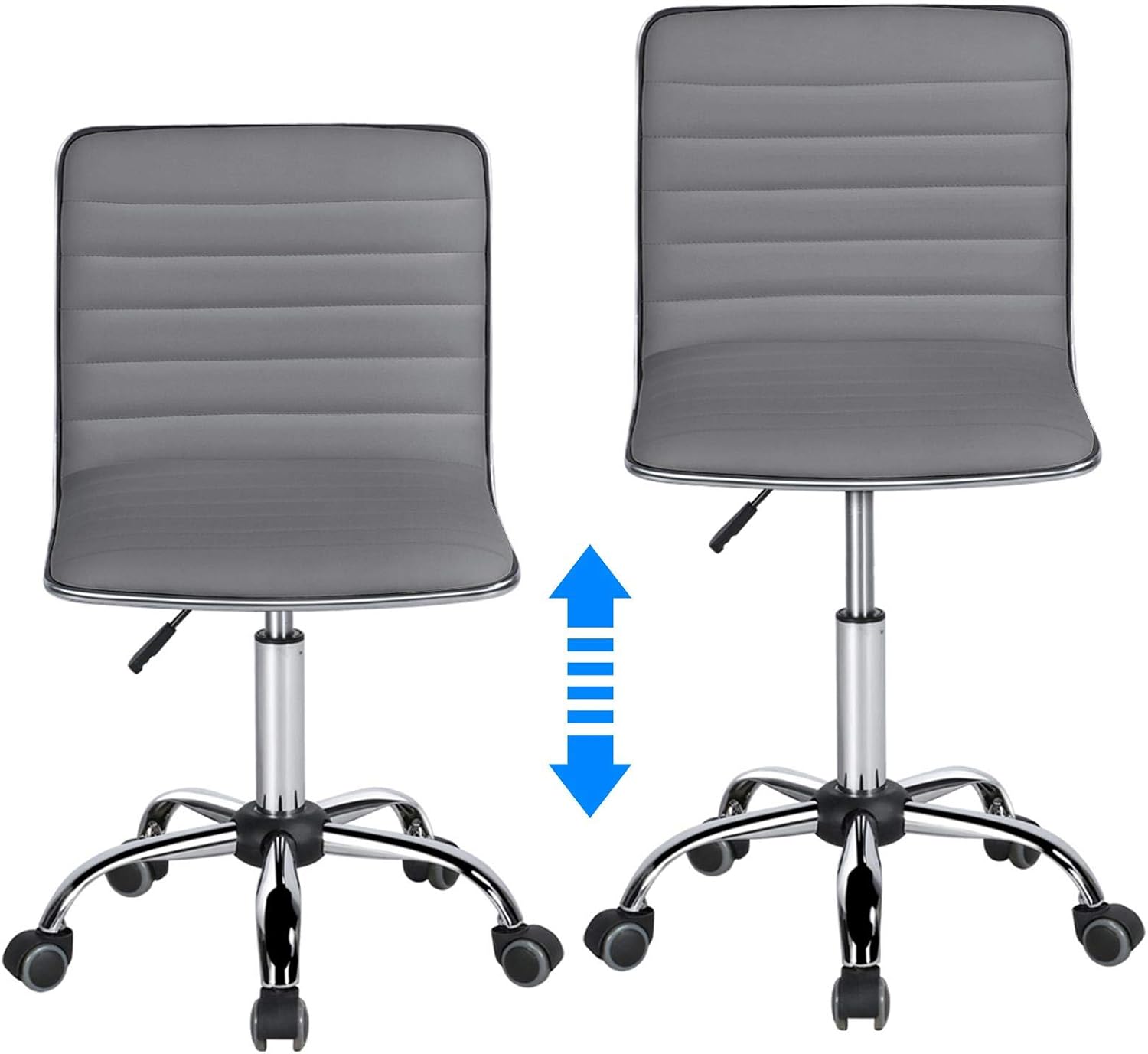 Thumbnail 6 de Yaheetech Vanity Desk Chair, PU Leather