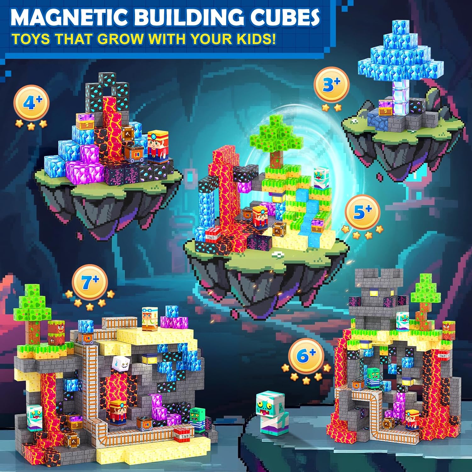 Thumbnail 1 de Coodoo Magnetic Blocks 100PCS set