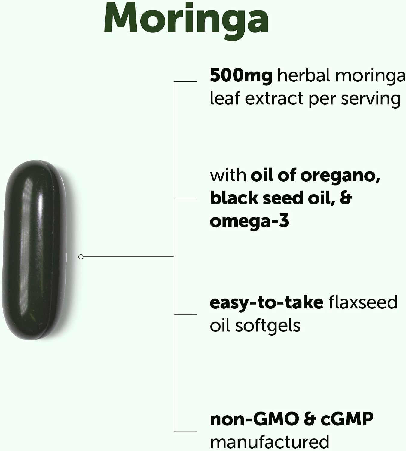 Detalle 2 de Micro Ingredients Moringa Supplement, 240 Softgels