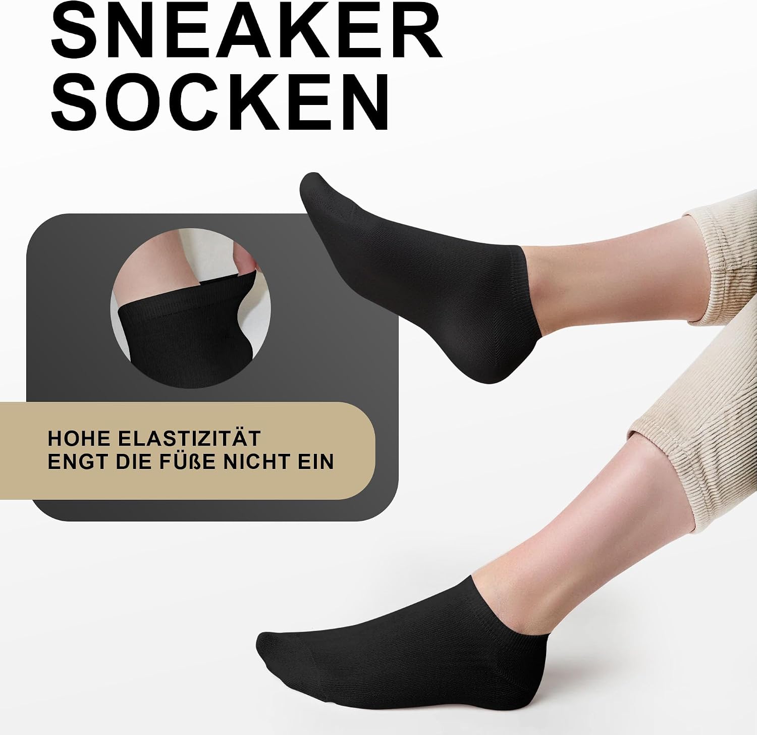 Detalle de Libella Sneaker-Socken (12 Paar) mit Baumwolle – unisex Kurzsocken für Sneaker, Sport und Alltag