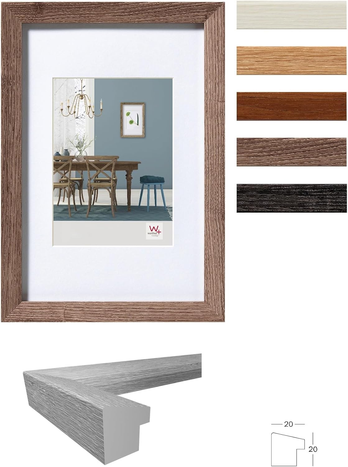 Thumbnail 2 de Walther Design Cadre photo FIORITO en chêne clair 20 x 30 cm (lot de 3)