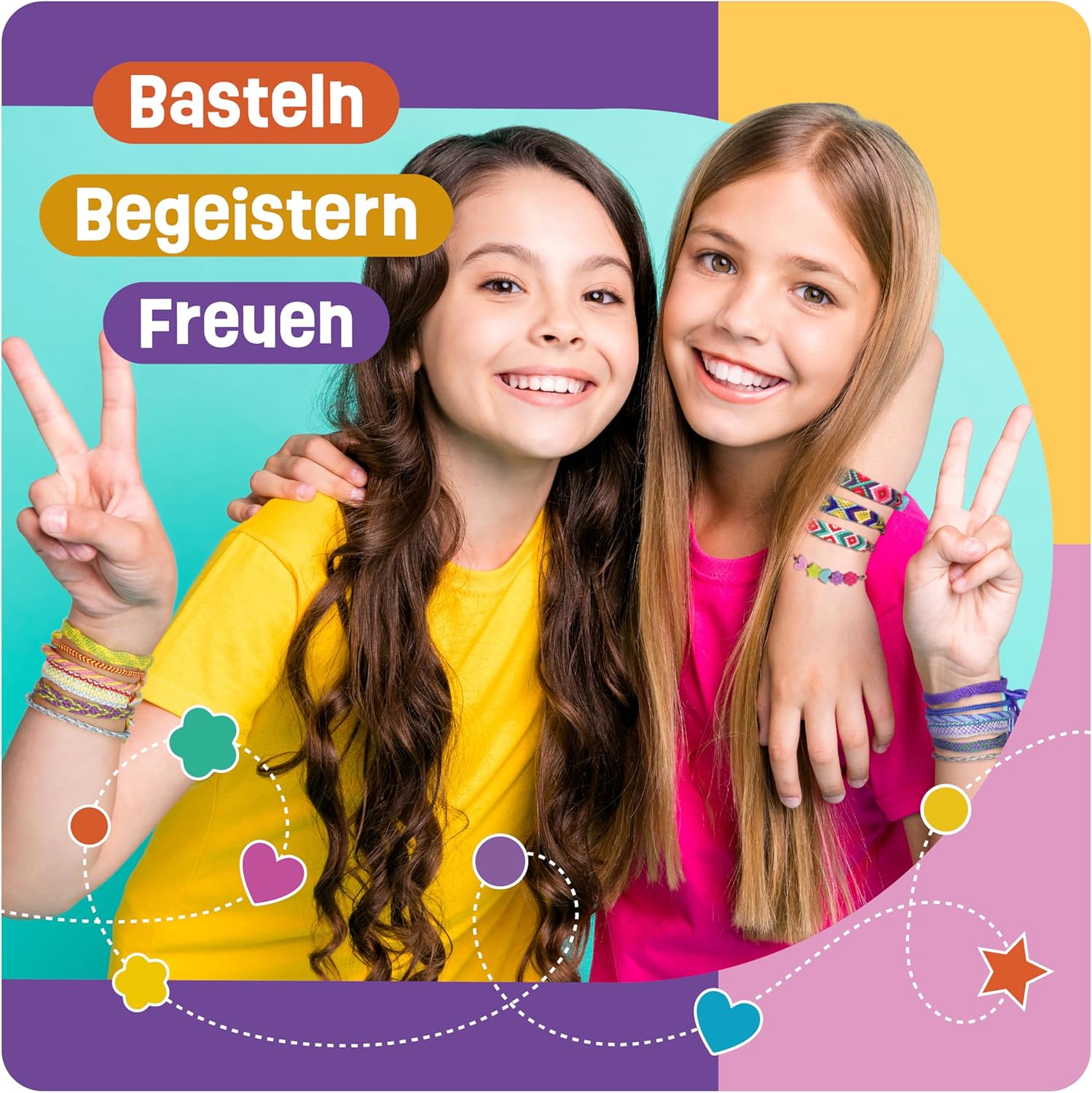Thumbnail 5 de Smowo Freundschaftsarmbänder Bastelset zum selber knüpfen – inklusive Armband-Anleitung und Video-Anleitung
