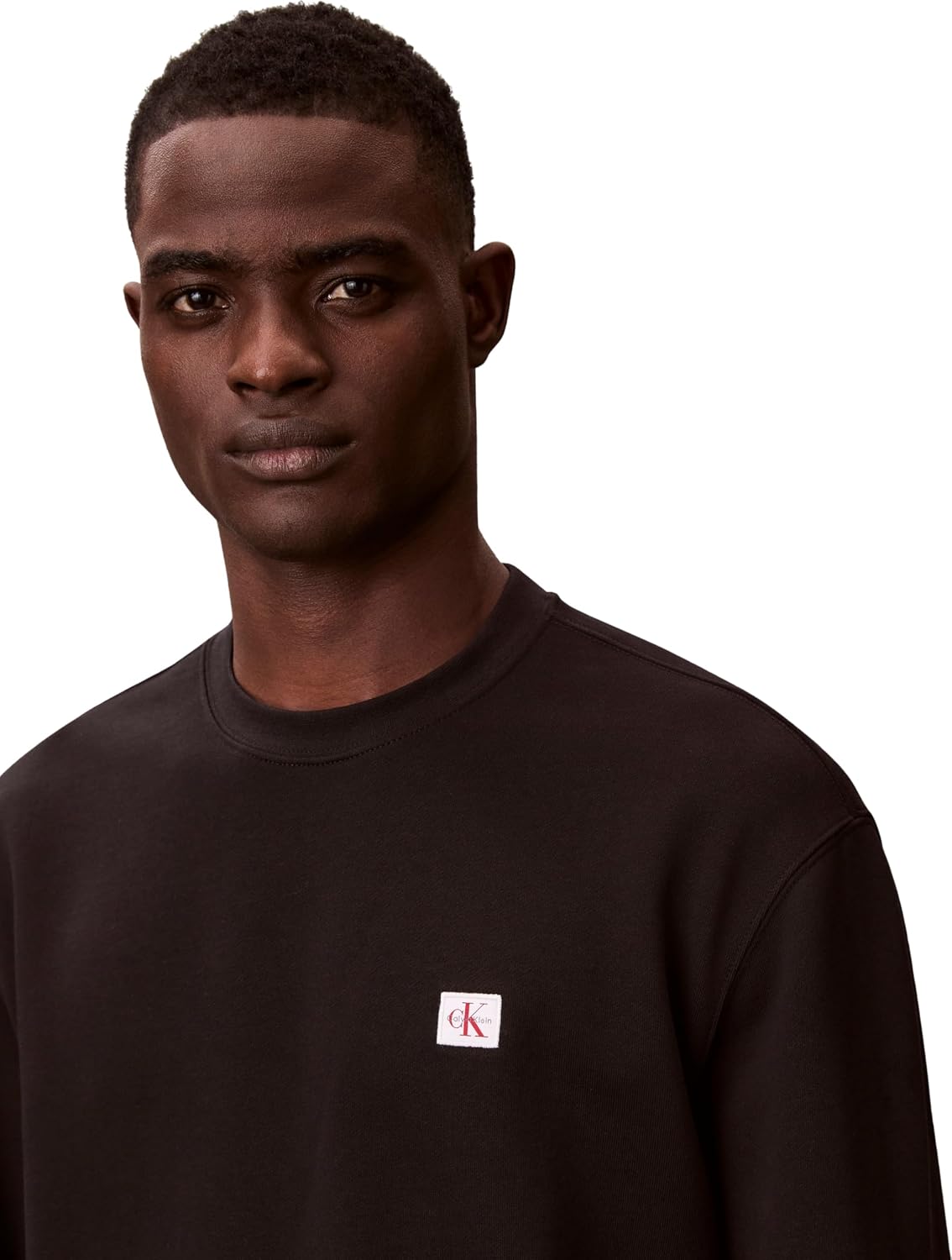 Thumbnail 3 de Calvin Klein Men’s Round Neck Terry Badge Sweatshirt, Black, XL