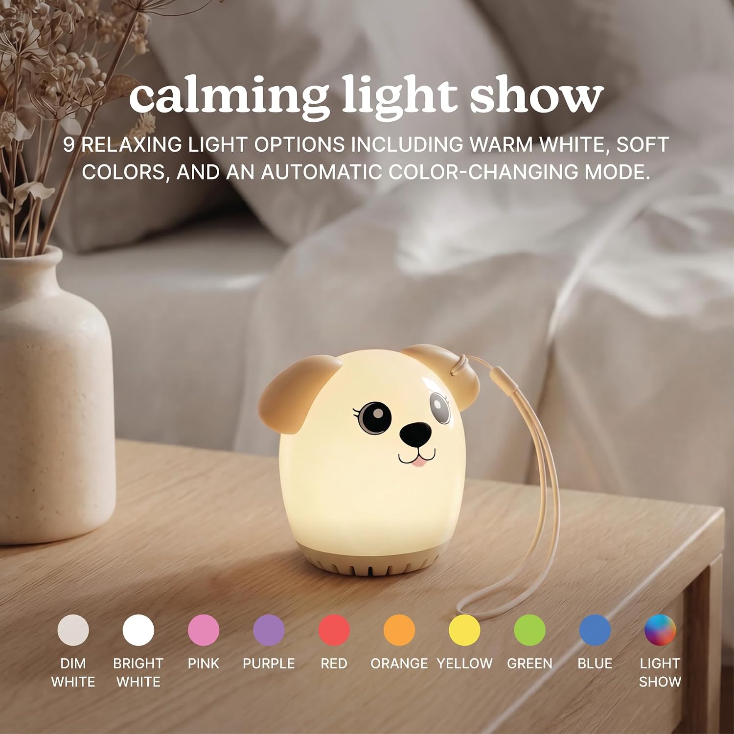 Detalle de Homedics SS-1100 Portable Sound Machine, Dog Design, 20 Sounds, 9-Color Light