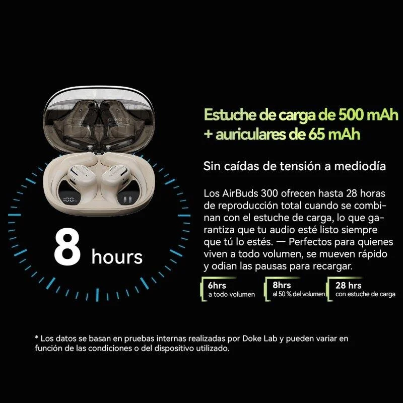 Detalle 2 de Auriculares Blackview Airbuds 300 inalámbricos Bluetooth 6.0 IPX5 (clip)