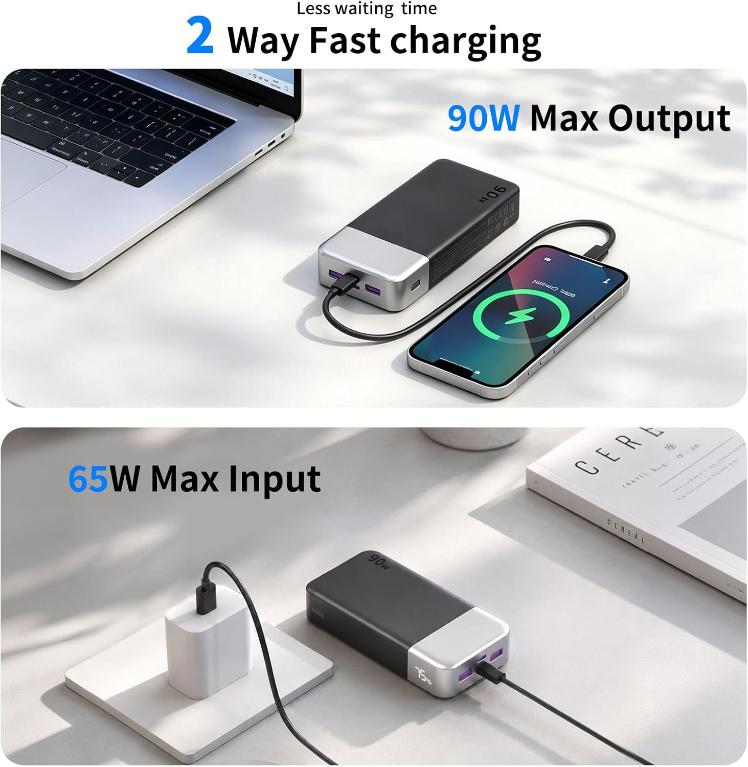 Thumbnail 6 de NOBIS N2901 90W 20,000mAh Power Bank with 4 Ports and Digital Display