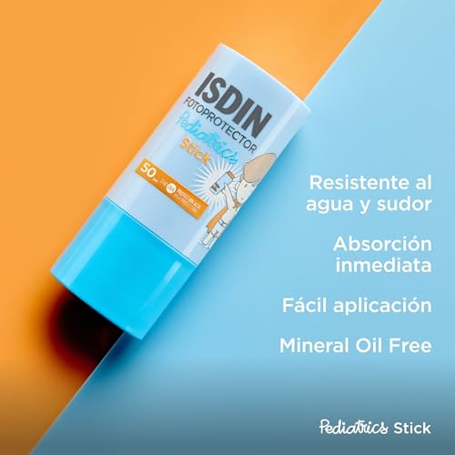 Detalle de ISDIN Pediatrics Stick SPF 50, protector solar en stick para niños y bebés (20 g)