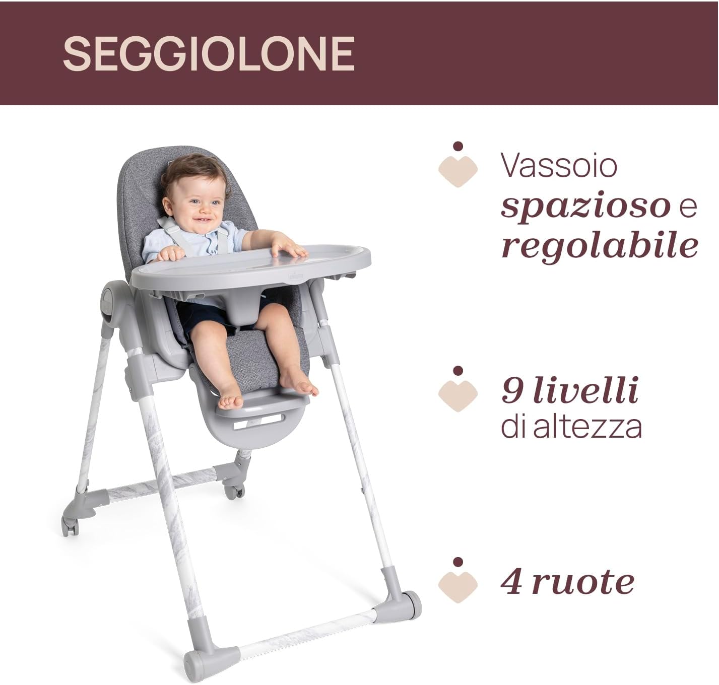 Thumbnail 5 de Chicco Polly Armonia Seggiolone Evolutivo: comfort e versatilità dalla nascita a 40 kg