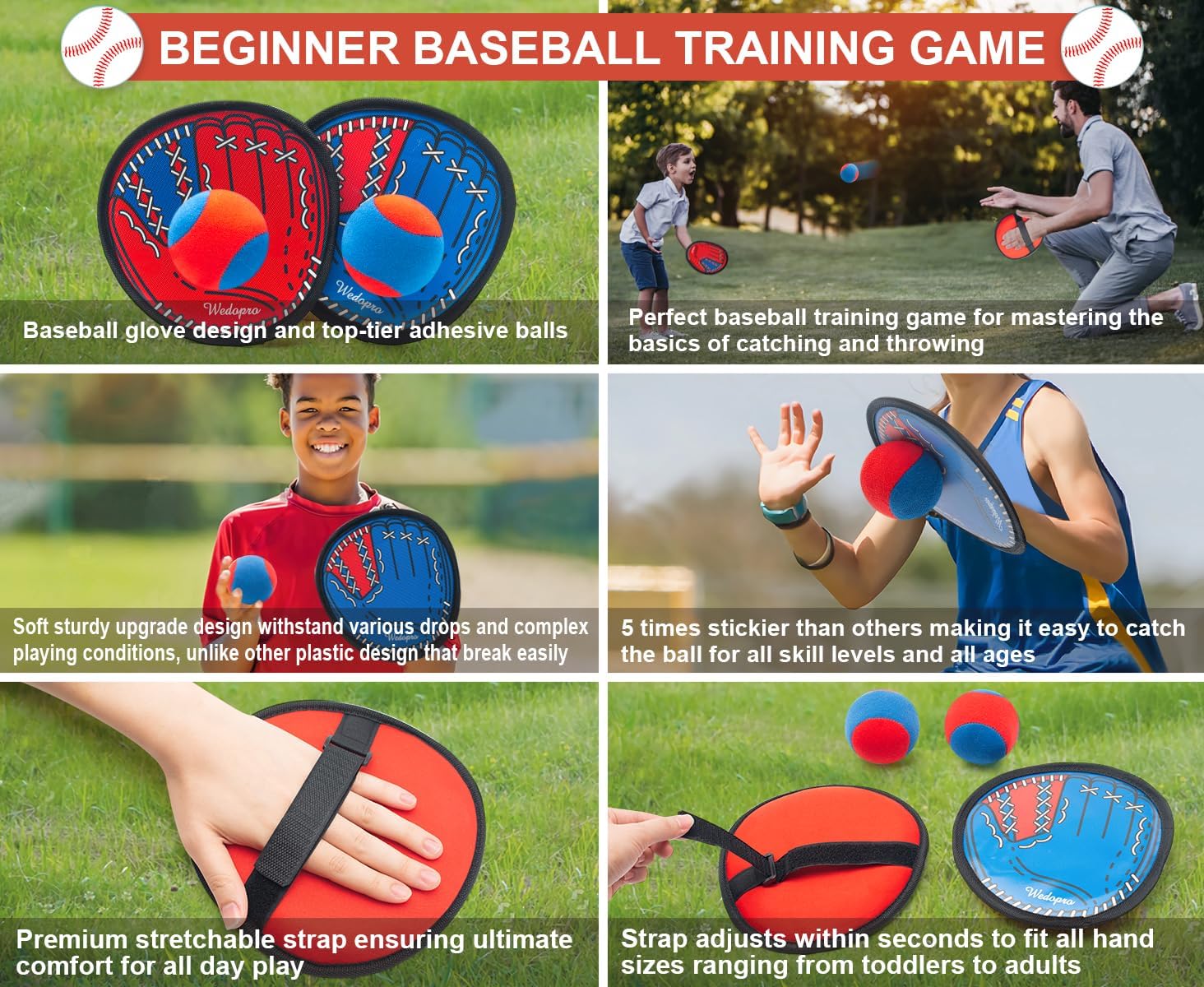 Thumbnail 6 de Toss and Catch Ball Game kids outdoor catch set
