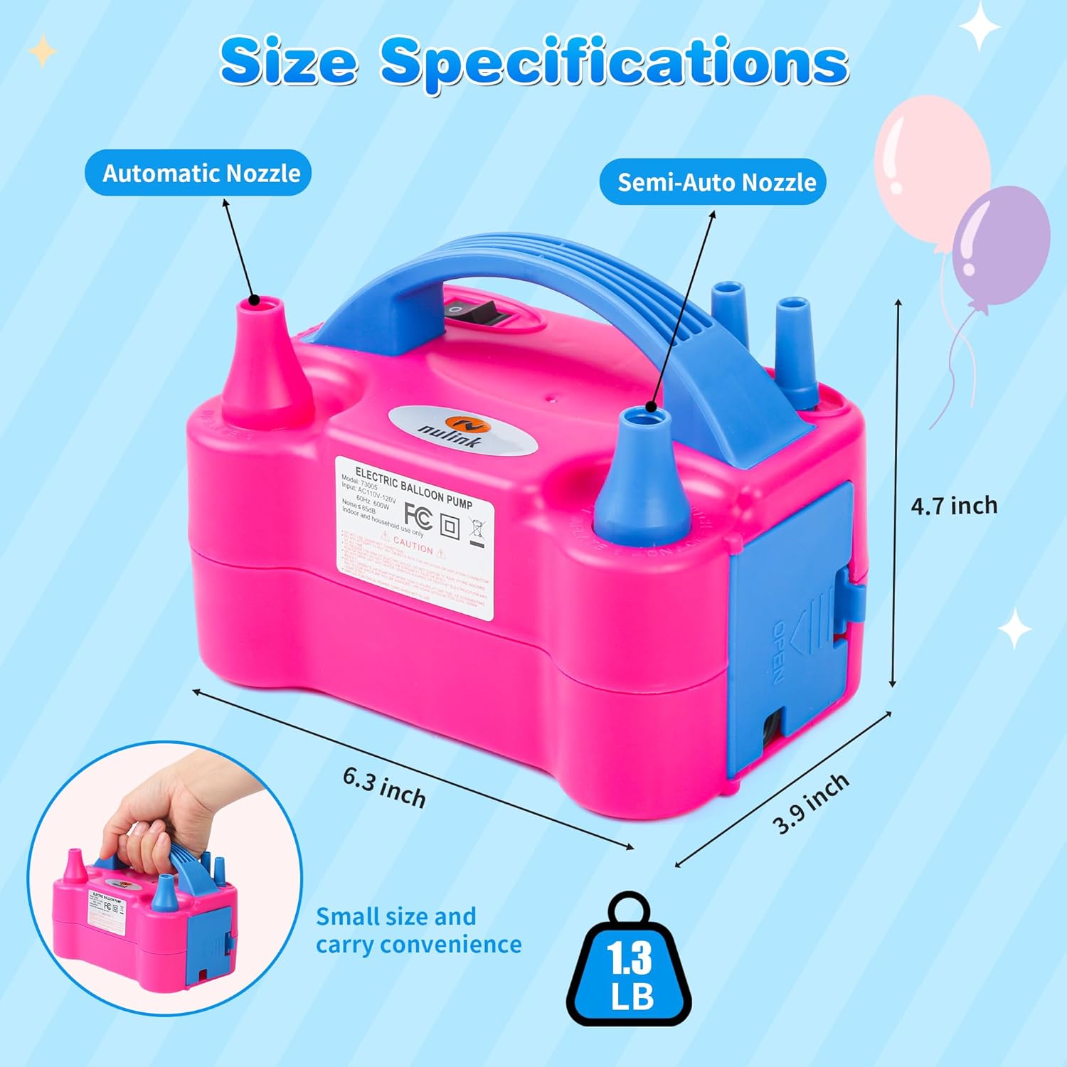 Thumbnail 1 de Nulink Electric Balloon Pump 600W 🎈