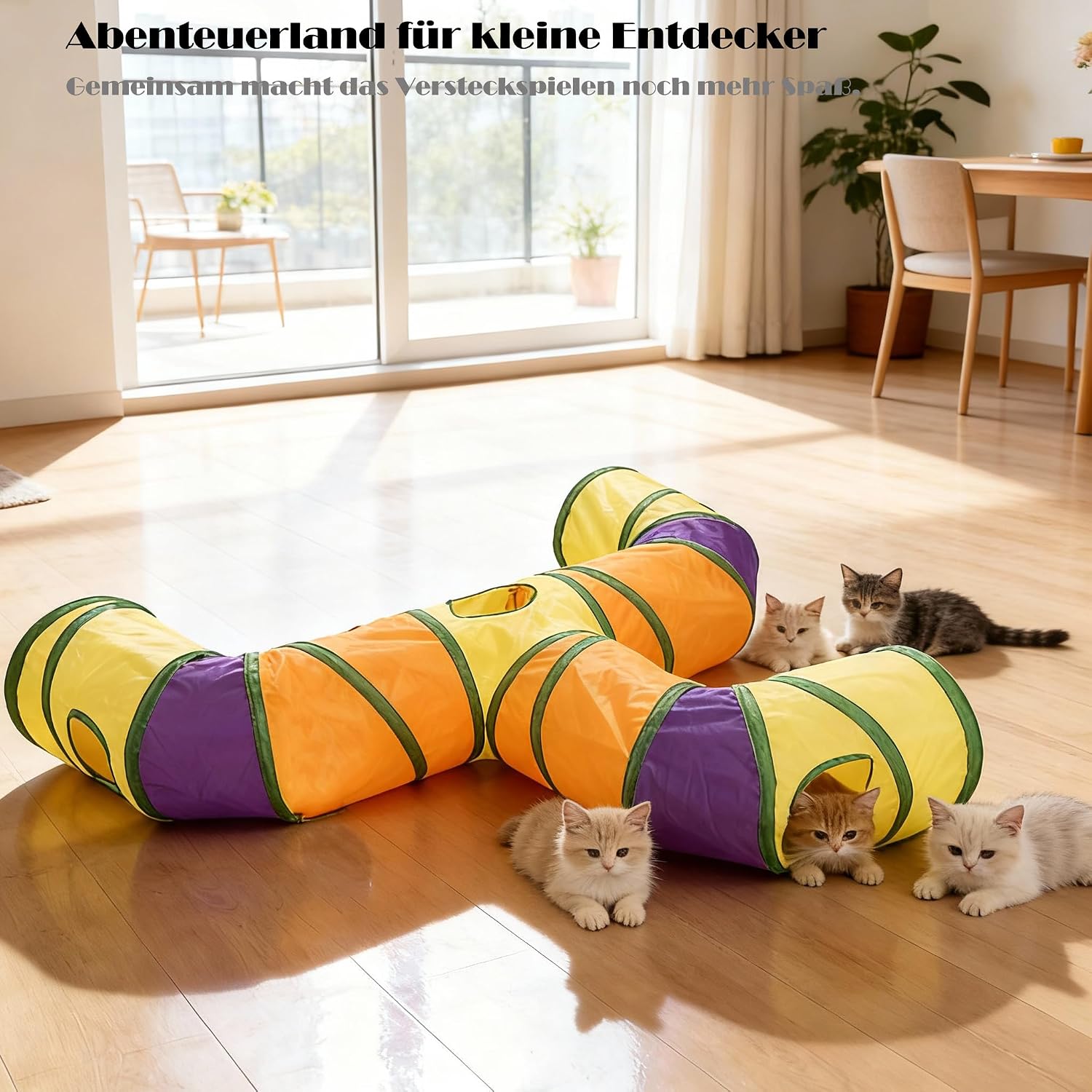 Thumbnail 1 de Katzentunnel Selbstbeschäftigung Katzenspielzeug 145×80 cm