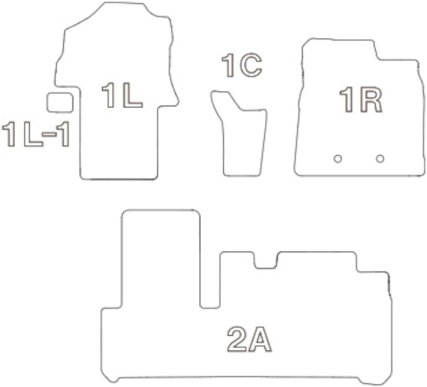 Detalle de Clazzio 5EEDB6523K タント・カスタム・ファンクロス用立体ラバーフロアマット 1・2列目セット